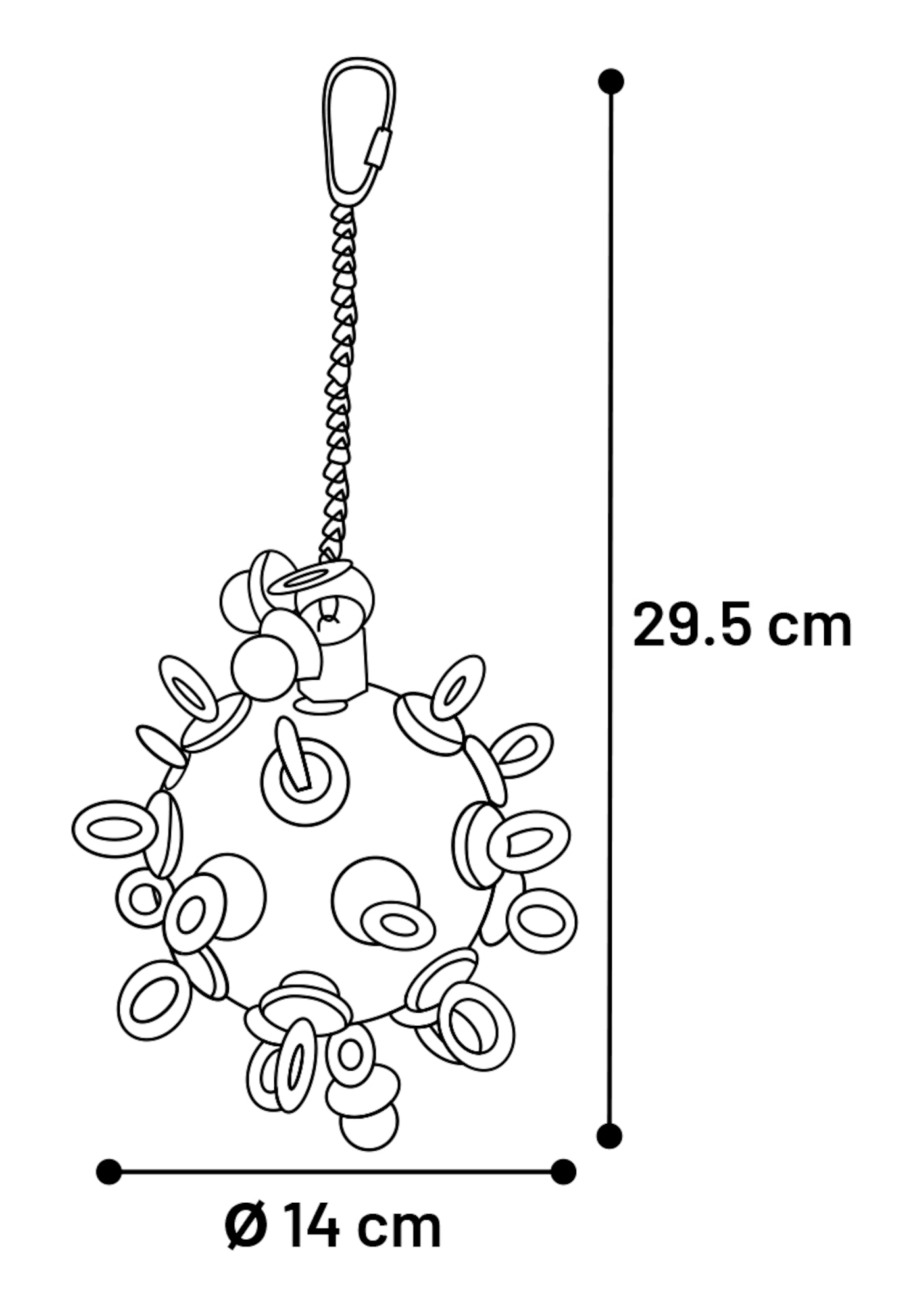 Flamingo Parakeet toy Jib  Mix