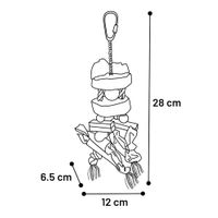 Flamingo Parakeet toy Izzy  Mix