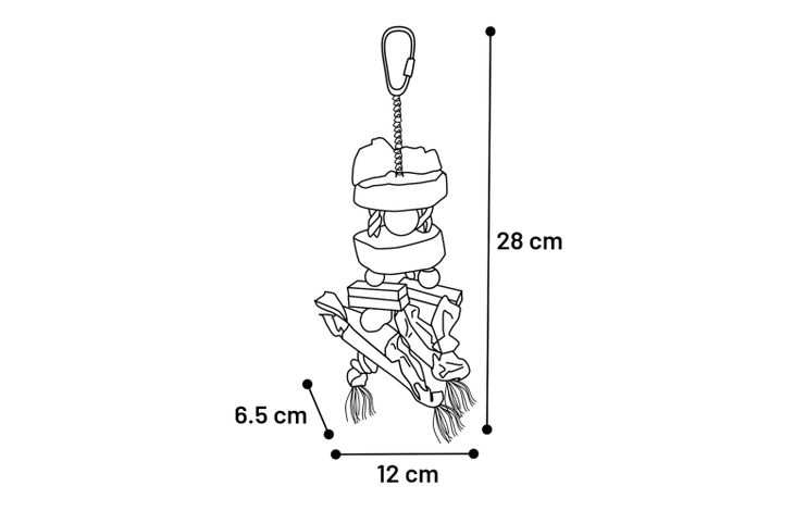 Flamingo Parakeet toy Izzy  Mix
