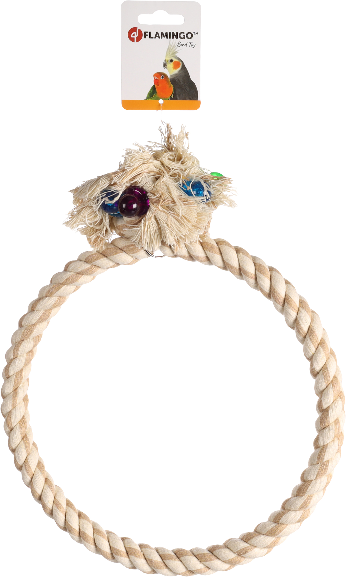 Flamingo Parakeet toy Adimo Ring Cord  Beige