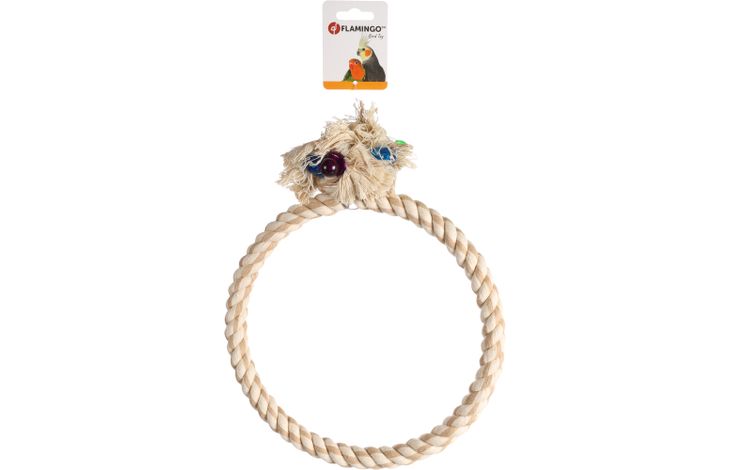 Flamingo Parakeet toy Adimo Ring Cord  Beige