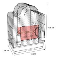 Flamingo Parakeet cage Edith Copper Black