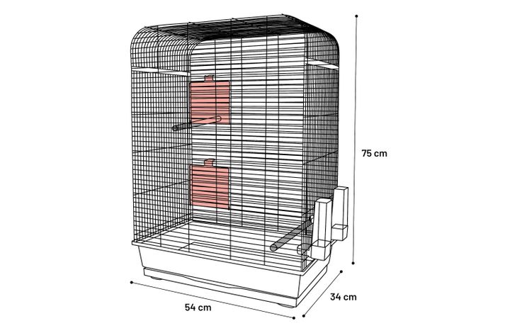 Flamingo Parakeet cage Marja Copper Black