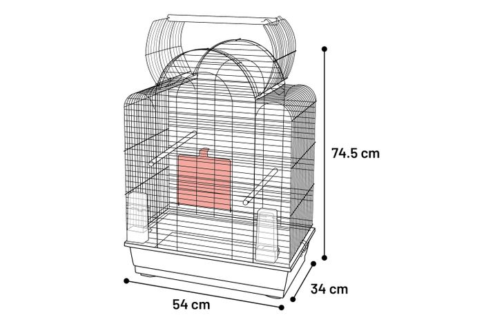 Flamingo Parakeet cage Bizet Copper Black