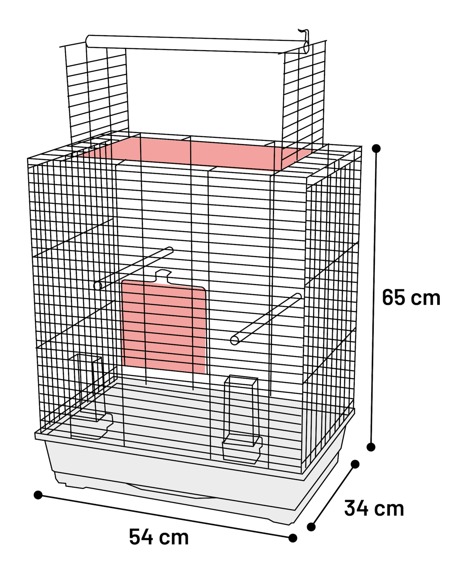 Flamingo Parakeet cage Halura Copper Black