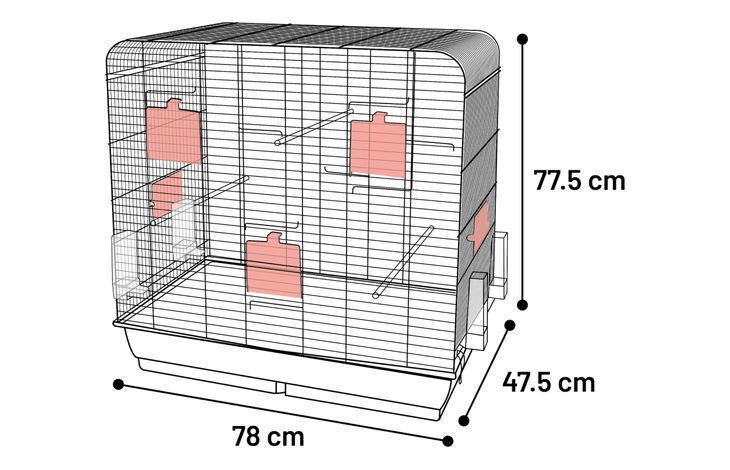 Flamingo Parakeet cage Macha Copper Black