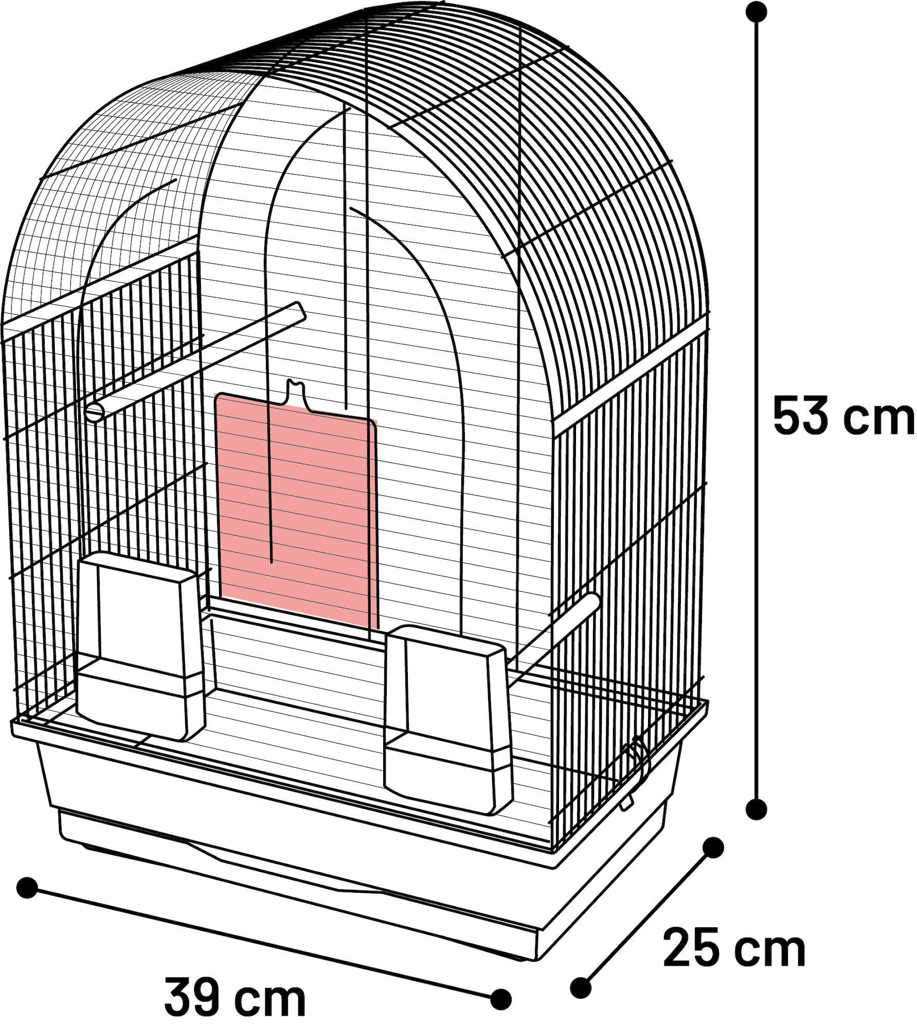 Flamingo Parakeet cage Klara 1 Bronze Black