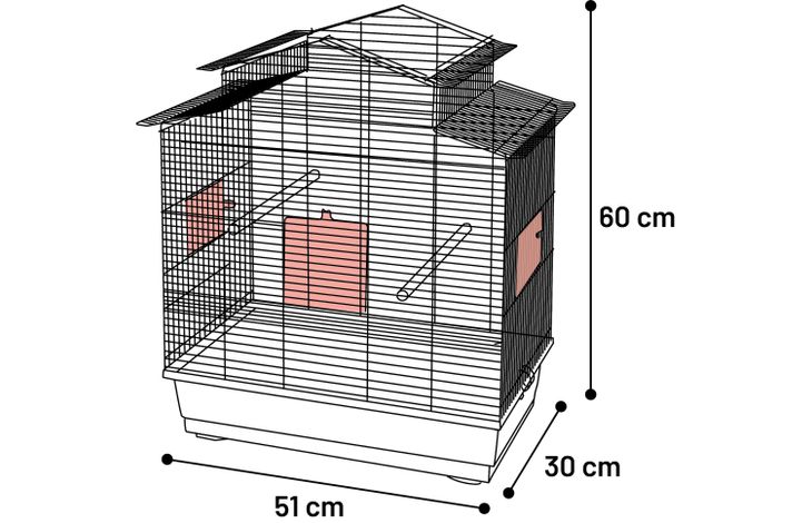 Flamingo Parakeet cage Numfor 1 Black