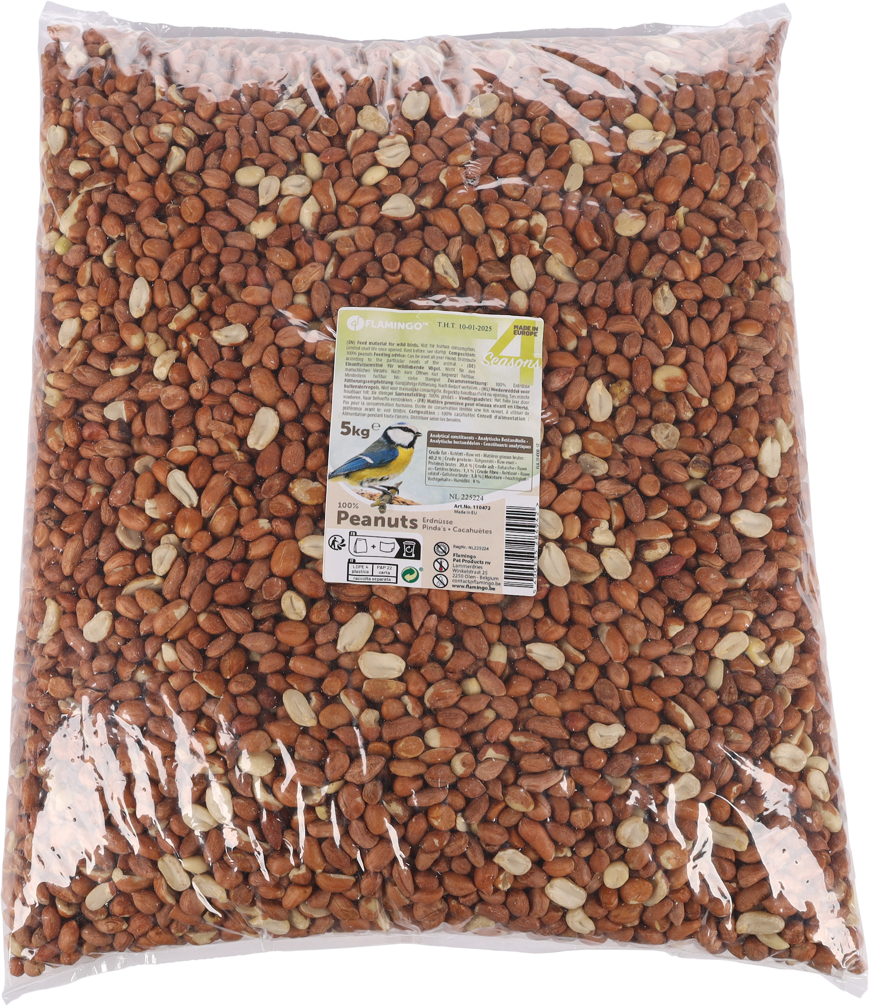 Flamingo Four Seasons shelled peanuts for outdoor birds 5 kg