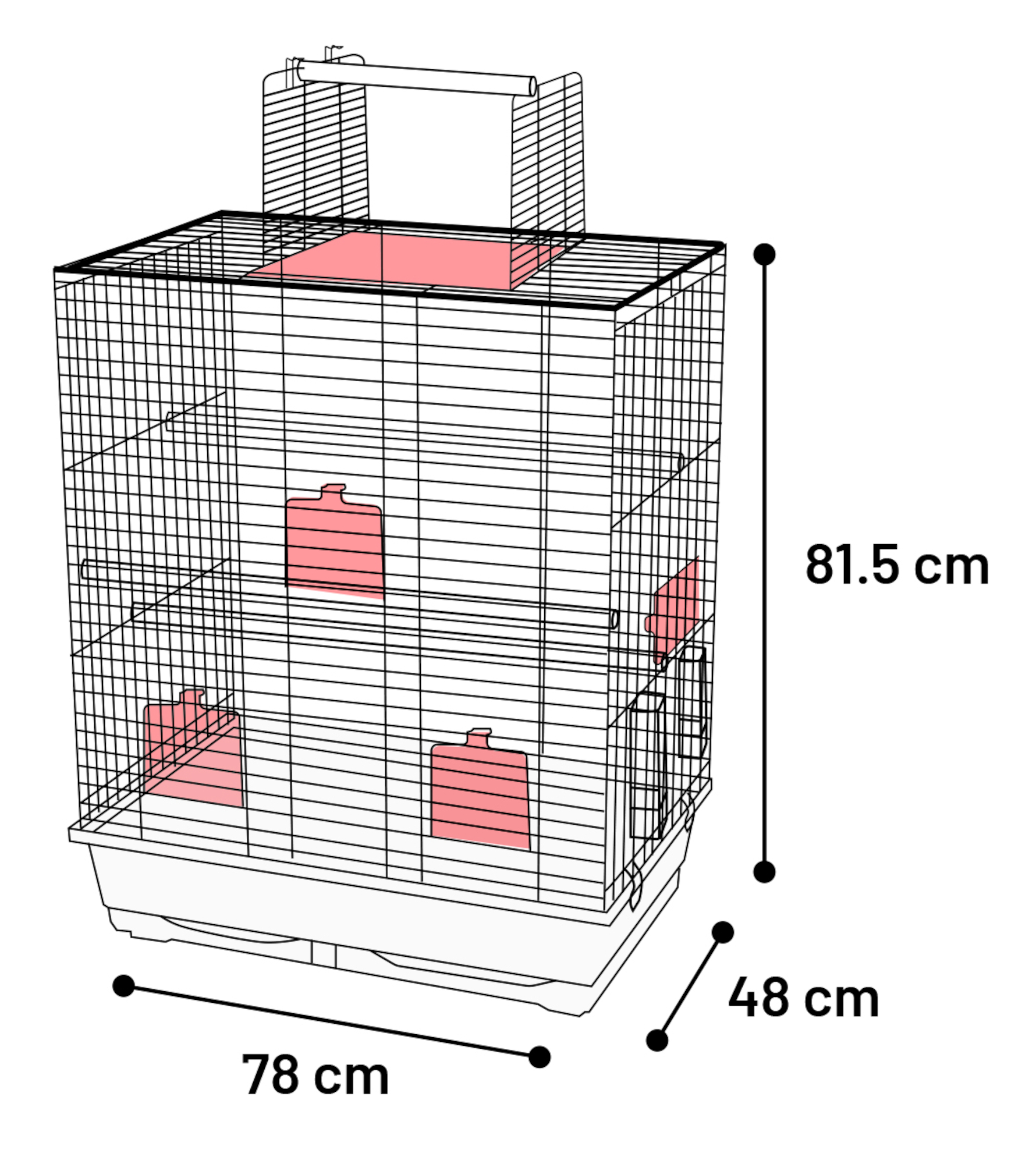 Flamingo Parakeet cage Ibis Taupe
