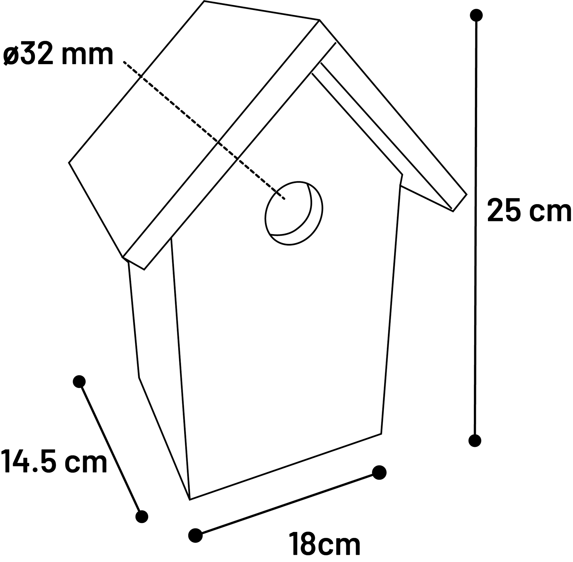 Flamingo Nesting box Bozo - Wood