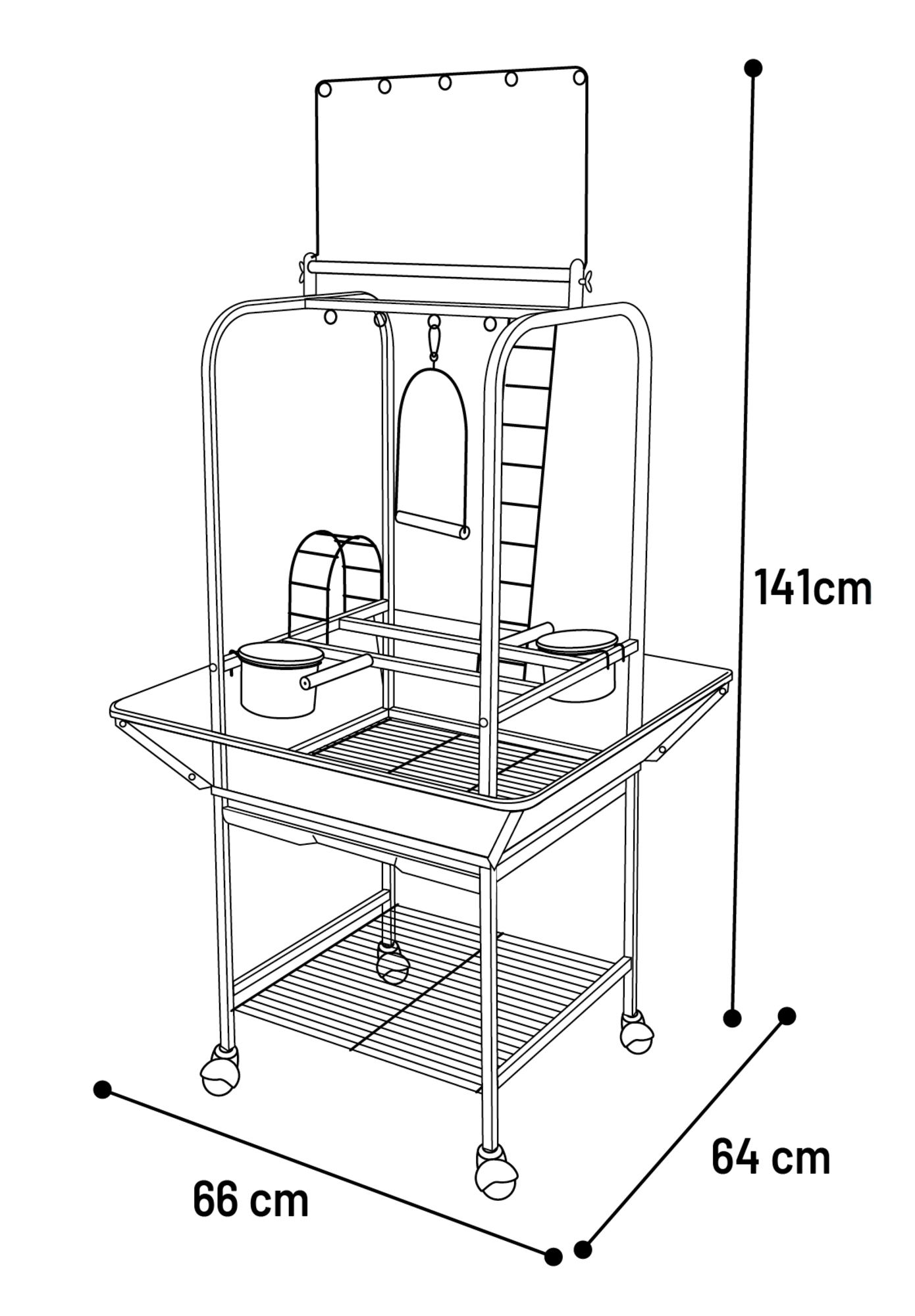 Flamingo Play stand Wodan Anthracite