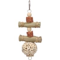 Flamingo Parakeet toy Aba Cage hanger  Brown