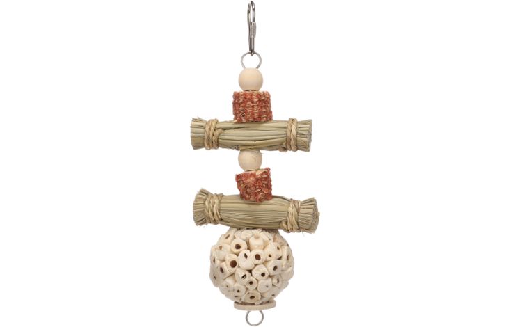 Flamingo Parakeet toy Aba Cage hanger  Brown