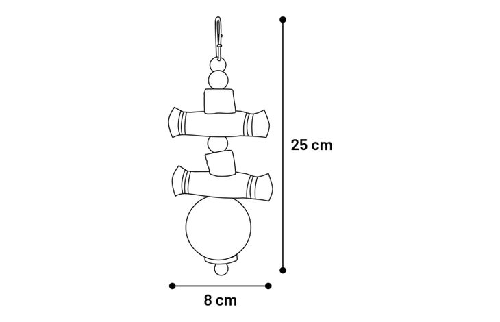 Flamingo Parakeet toy Aba Cage hanger  Brown