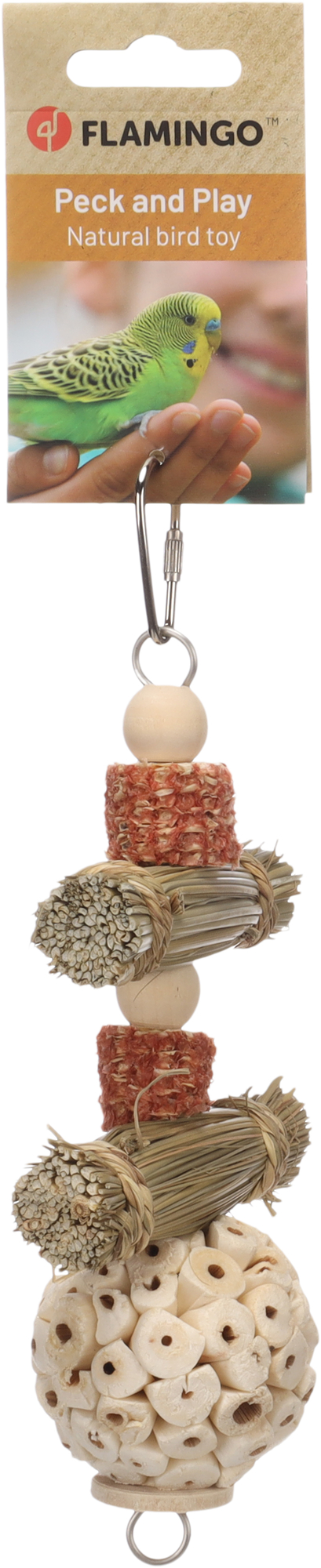 Flamingo Parakeet toy Aba  Brown
