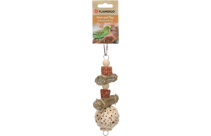 Flamingo Parakeet toy Aba Cage hanger  Brown