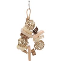 Flamingo Parakeet toy Fem Cage hanger  Brown