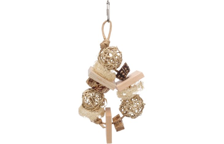 Flamingo Parakeet toy Fem Cage hanger  Brown