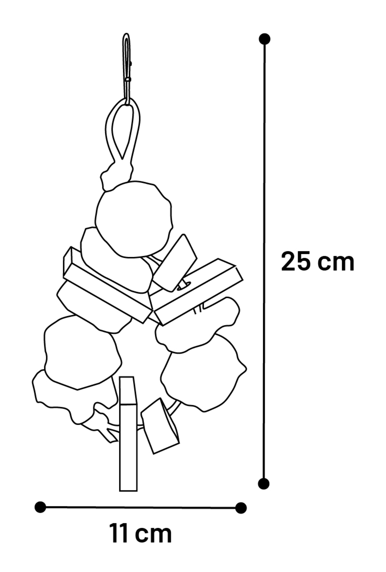 Flamingo Parakeet toy Fem  Brown