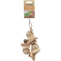 Flamingo Parakeet toy Fem Cage hanger  Brown