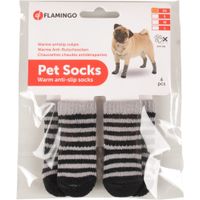 Flamingo Sokken Sockies 4 st Zwart & Grijs