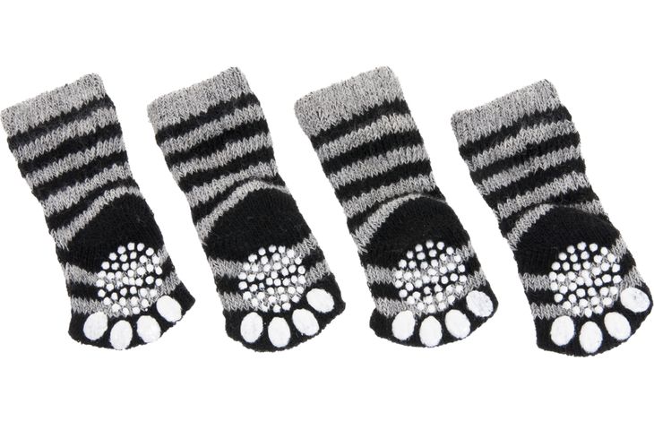 Flamingo Sokken Sockies 4 st Zwart & Grijs