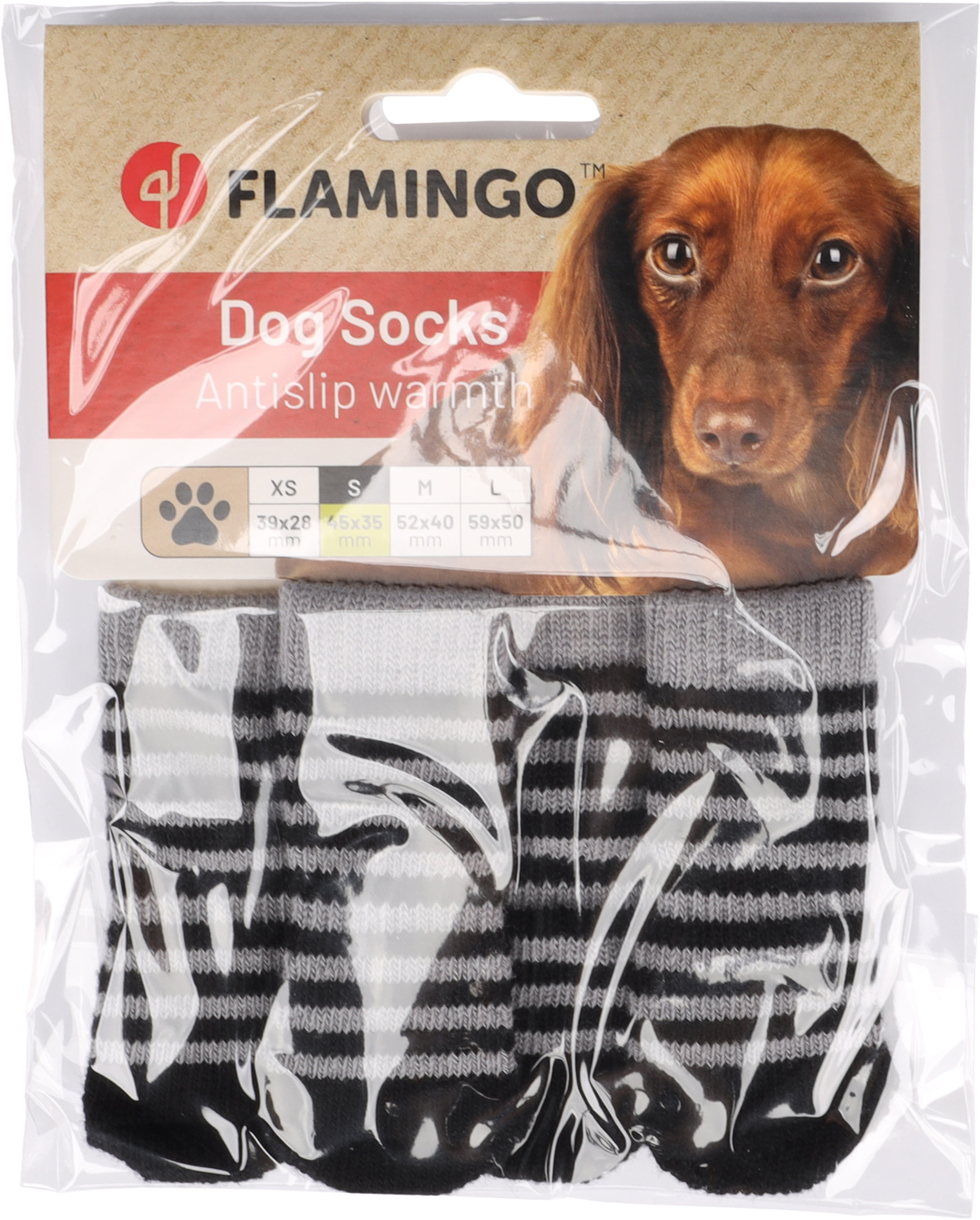 Flamingo Socks Sockies 4 pcs Black & Grey