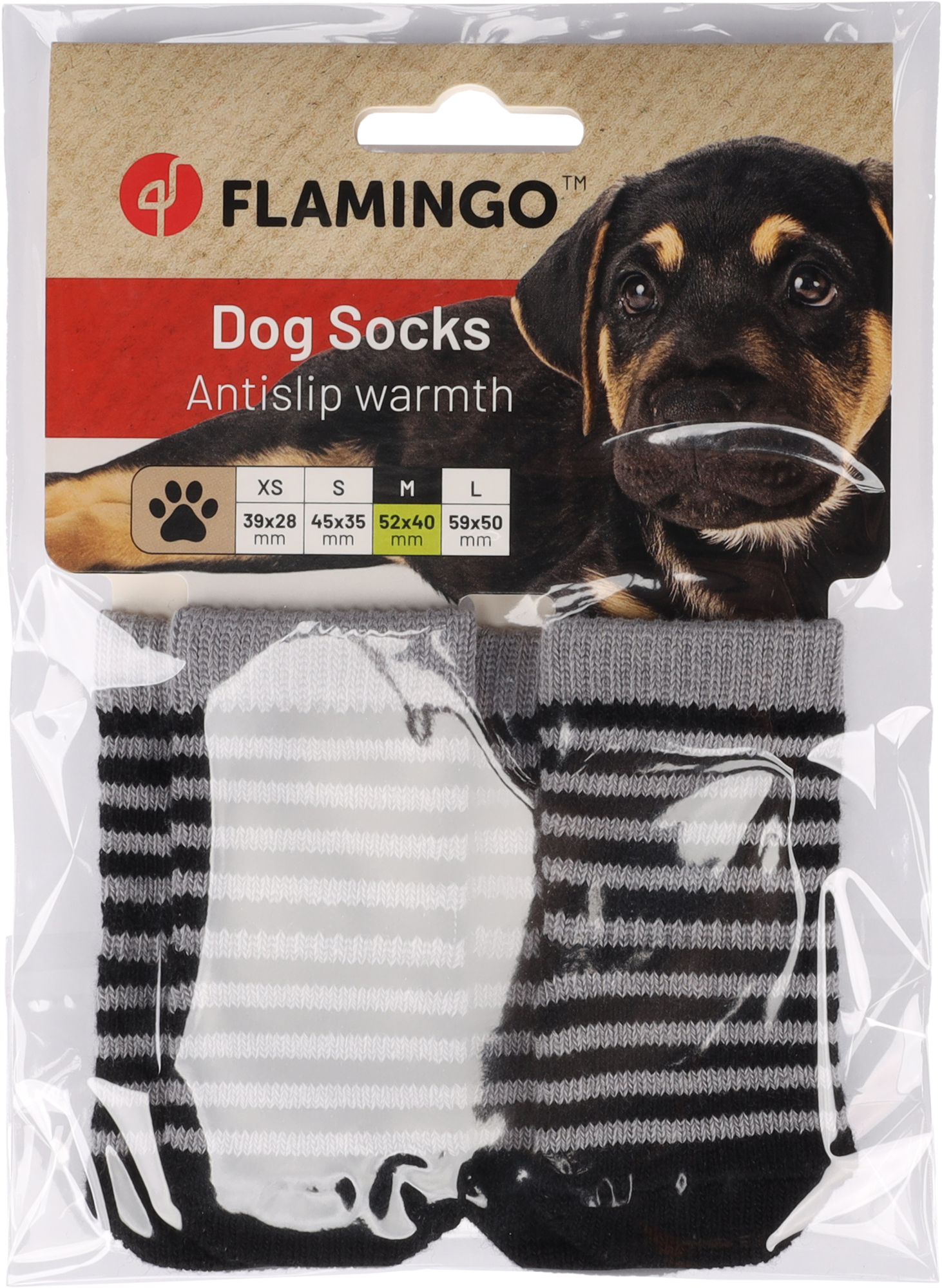 Flamingo Socks Sockies test 4 pcs Black & Grey