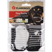 Flamingo Sokken Sockies 4 st Zwart & Grijs