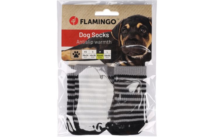 Flamingo Sokken Sockies 4 st Zwart & Grijs