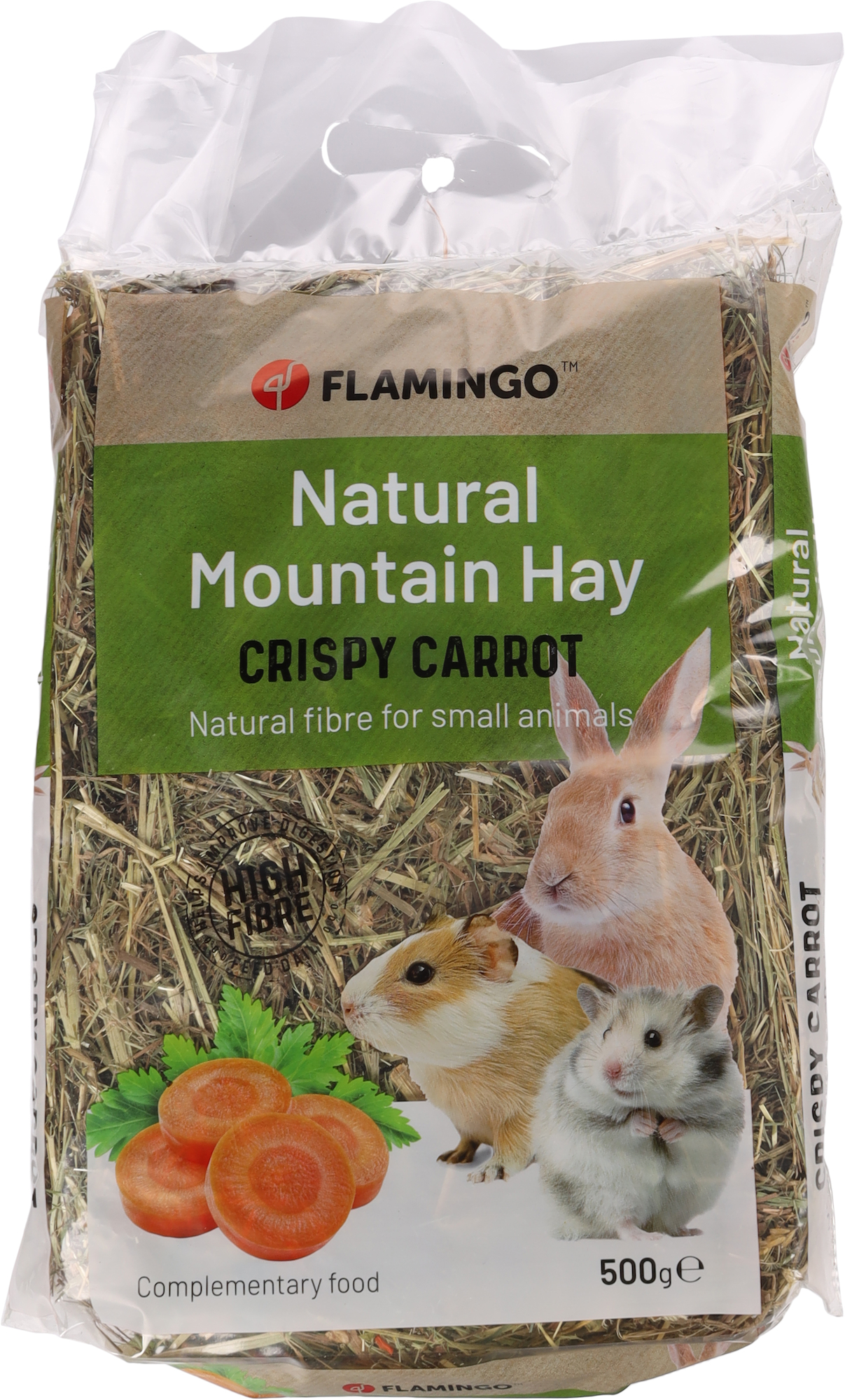 Flamingo Snacks Bergheu mit Karotte 