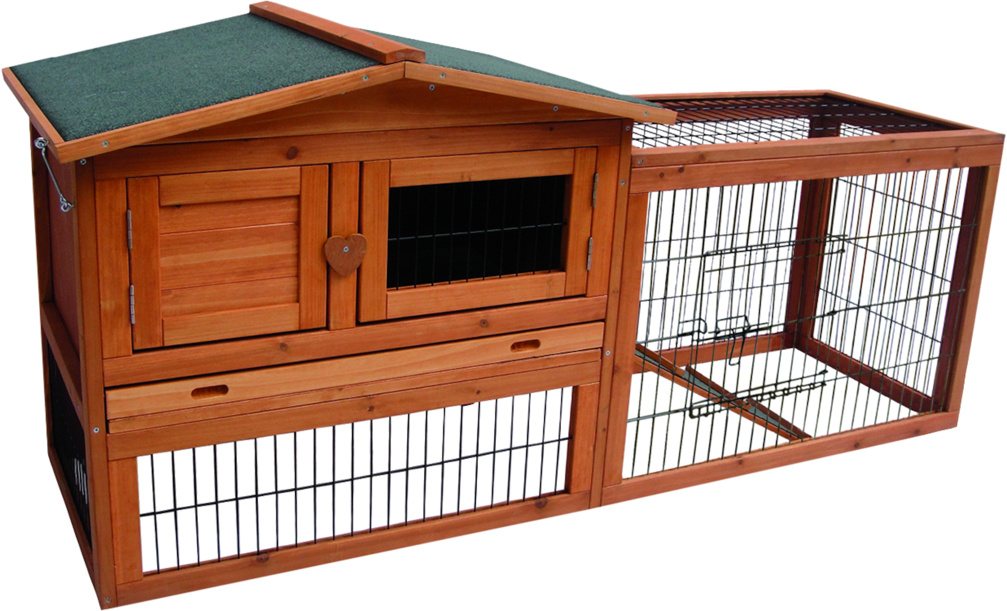 L shaped outlet rabbit hutch