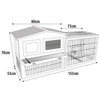 Flamingo Rabbit hutch Sunshine Classic Brown