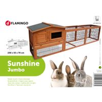 Flamingo Conejera para conejo Jumbo Classic Marrón