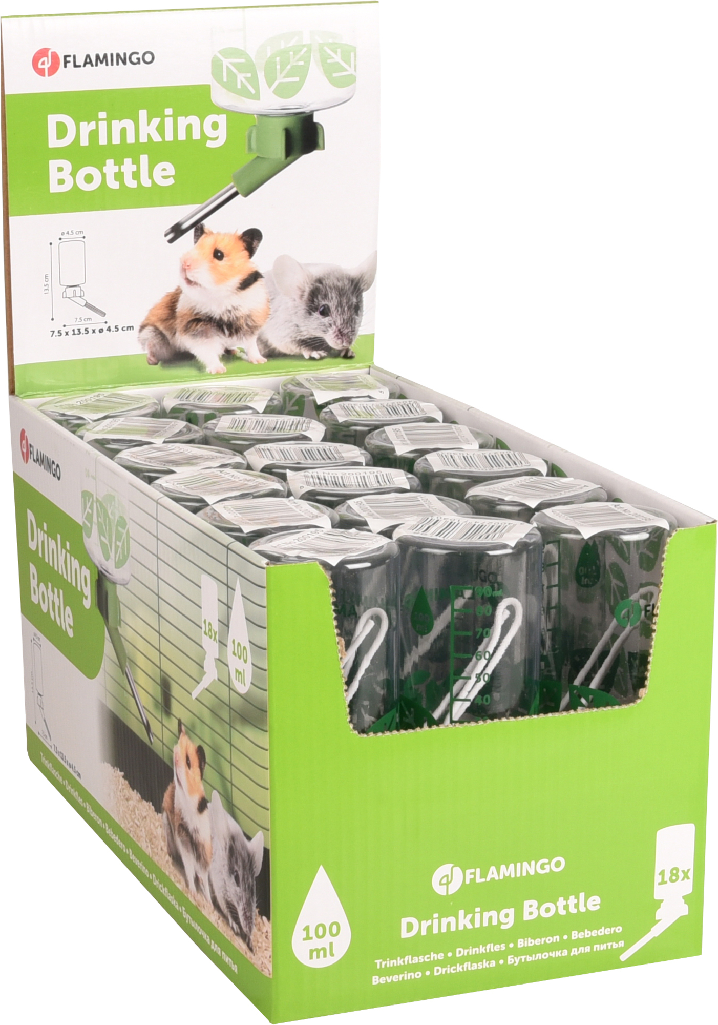 Flamingo Drinking bottle Sippy Green