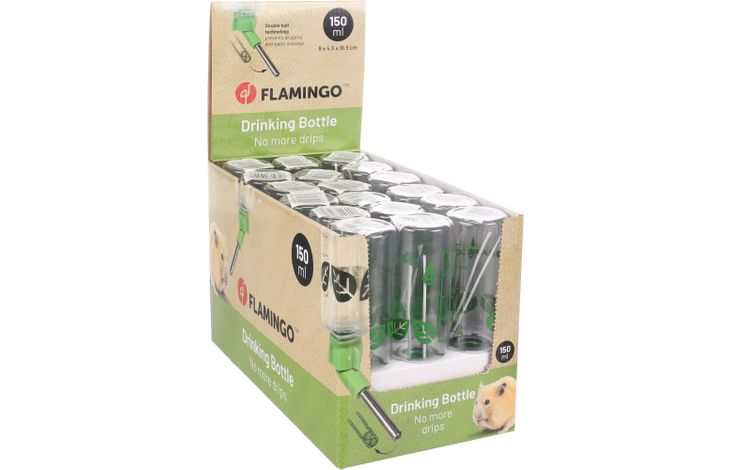 Flamingo Botella para beber Sippy Verde