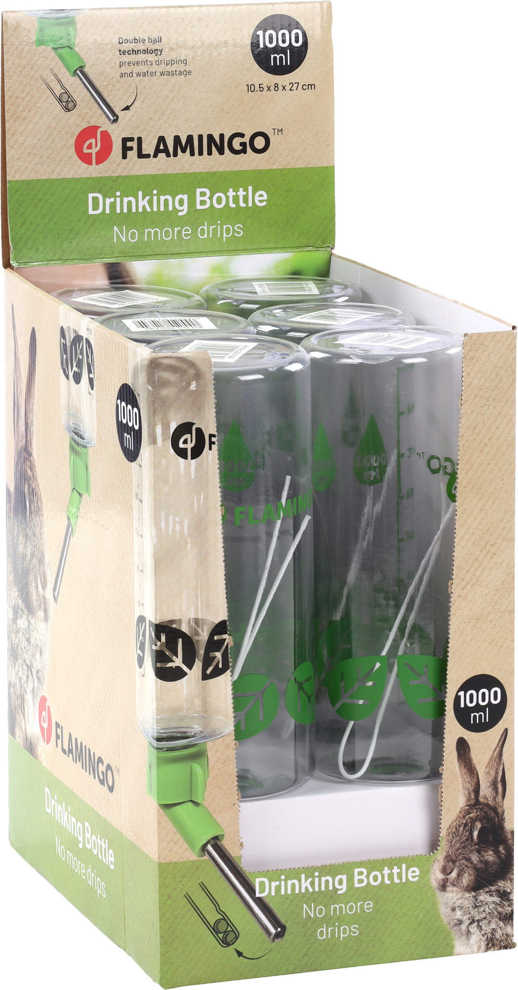 Flamingo Drinking bottle Sippy Green