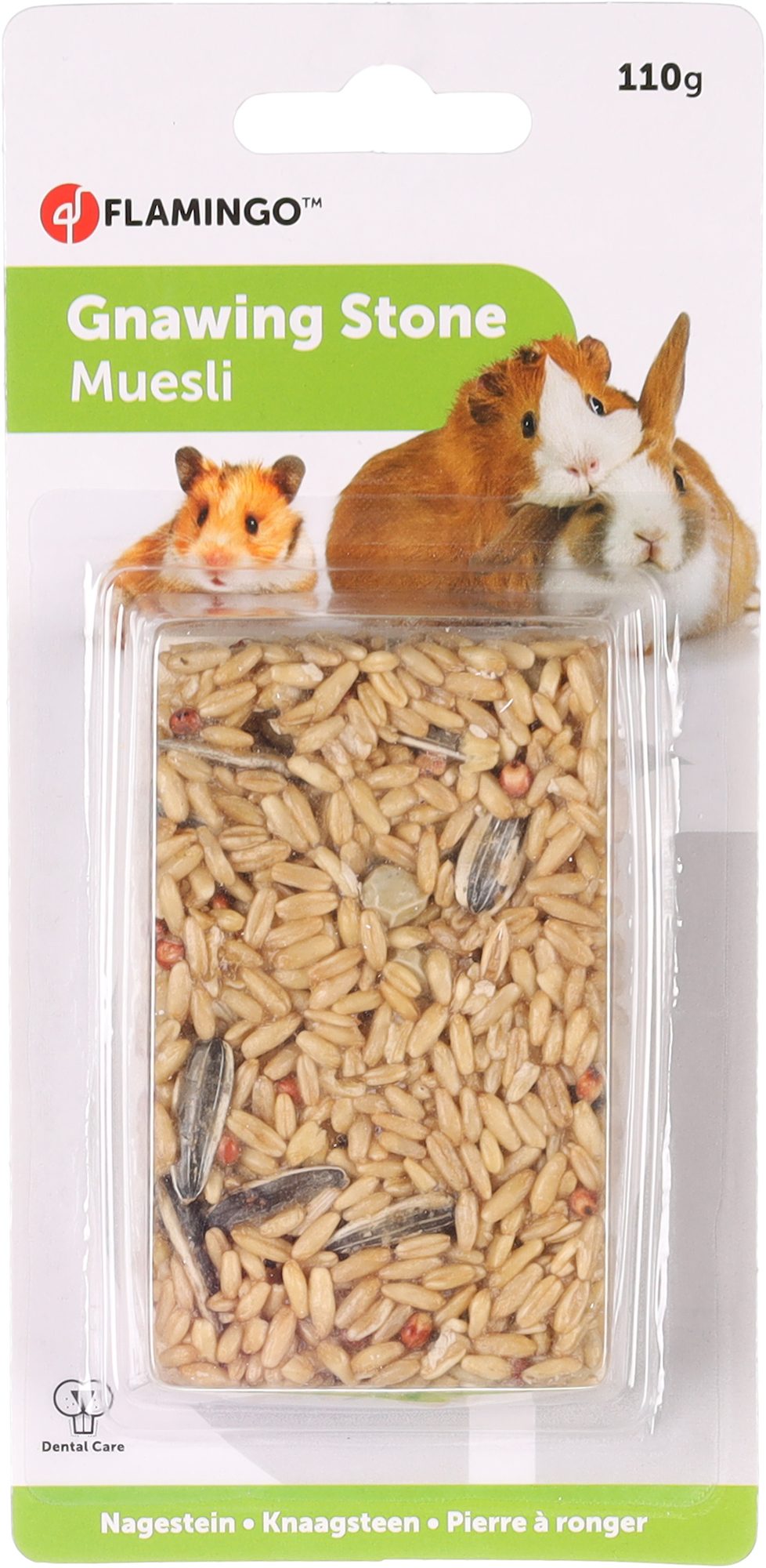 Flamingo Snacks Gnawing stone with muesli 