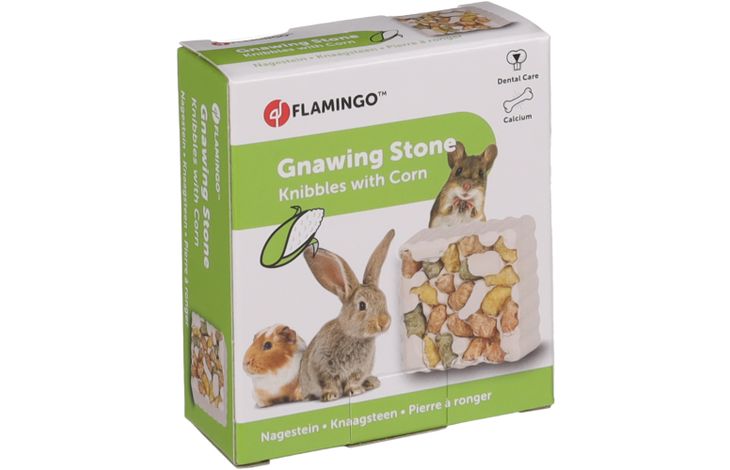 Flamingo Snacks Knibbles Nagestein Mais 