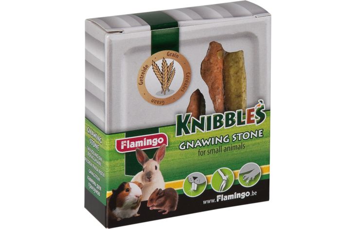Flamingo Snacks Knibbles Nagestein mit Getreide 