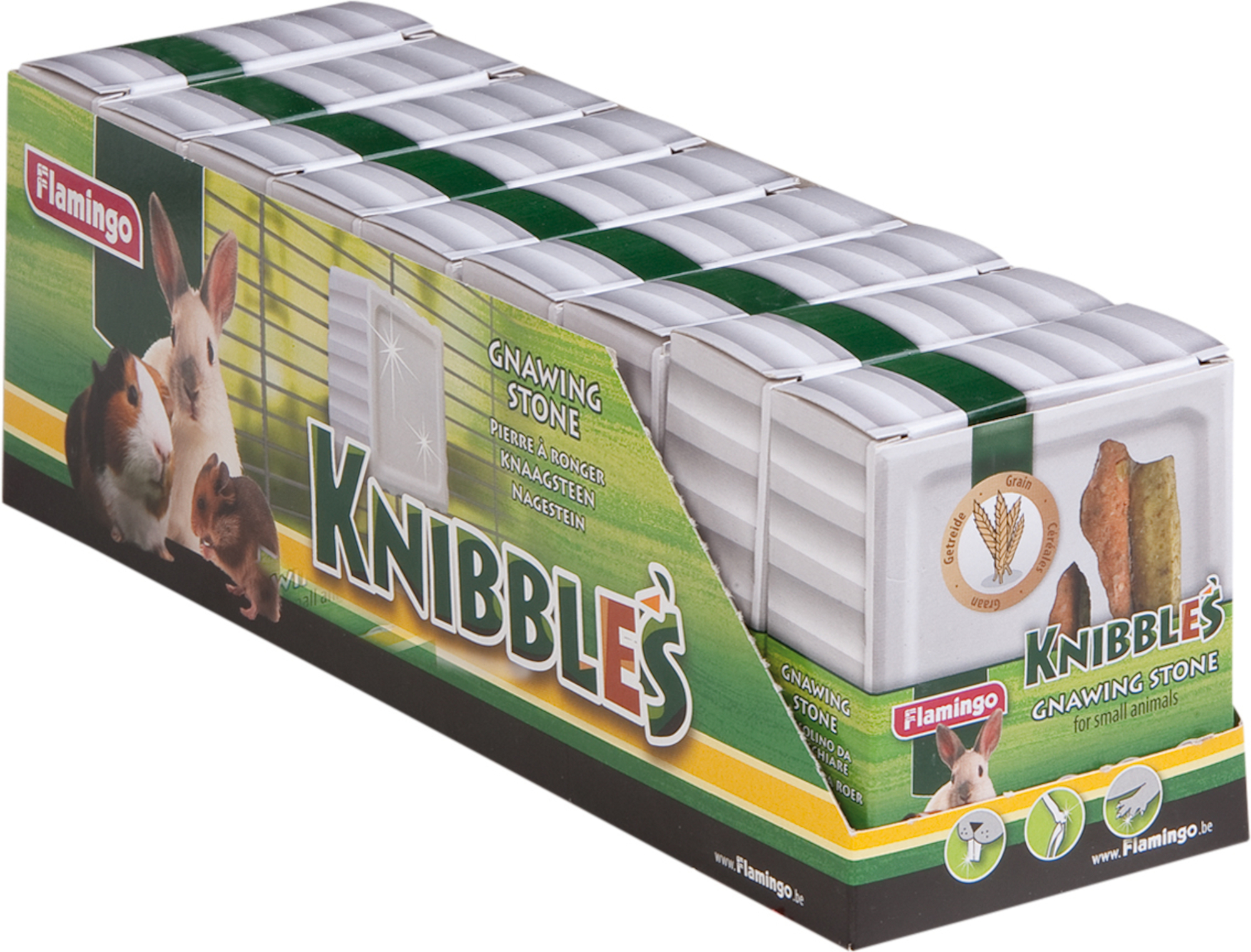 Flamingo Snacks Knibbles Nagestein mit Getreide 