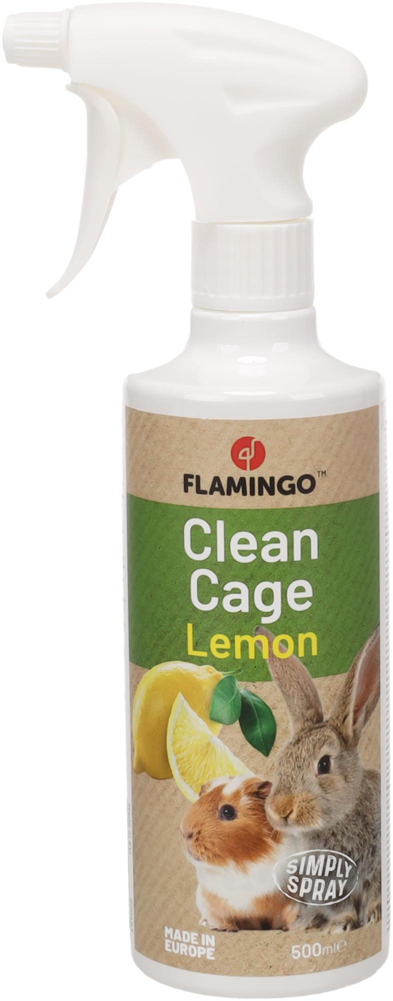 Flamingo Käfigreiniger mit Zitronenduft Spik Gelb