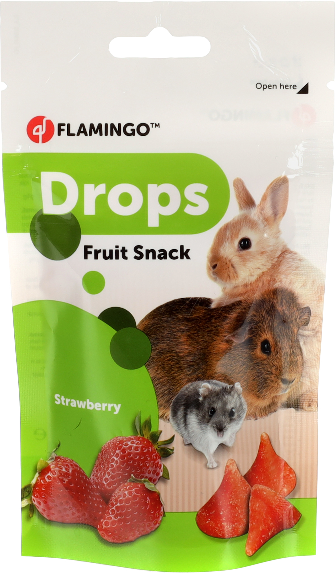 Flamingo Snacks Drops with strawberry flavour 