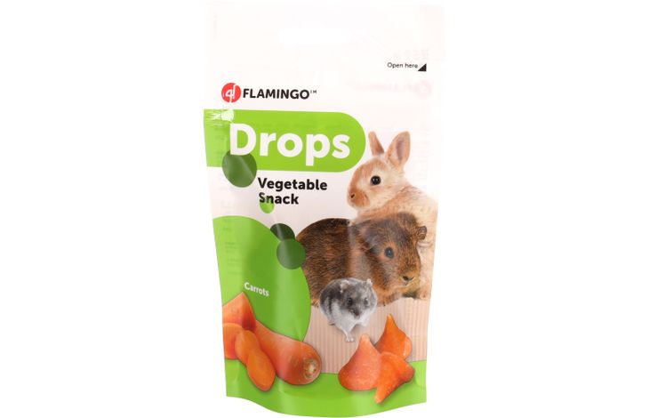 Flamingo Snack Drops met wortel 