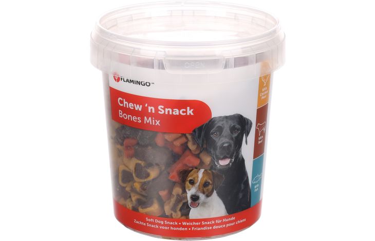 Flamingo Chew'n Snack Biscuit avec poulet & Riz & avec boeuf