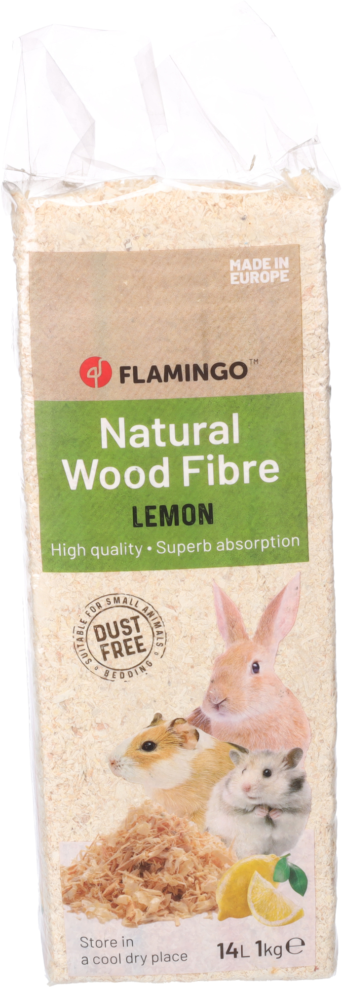Flamingo Wood fibre with lemon scent 