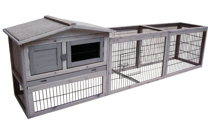 Flamingo Rabbit hutch Jumbo Cottage Grey