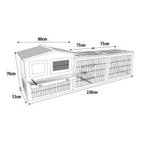 Flamingo Rabbit hutch Jumbo Cottage Grey