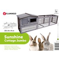 Flamingo Rabbit hutch Jumbo Cottage Grey